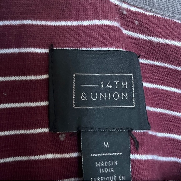 14th & Union Men’s Striped Short Sleeve Polo Shirt Red Medium - Picture 4 of 8